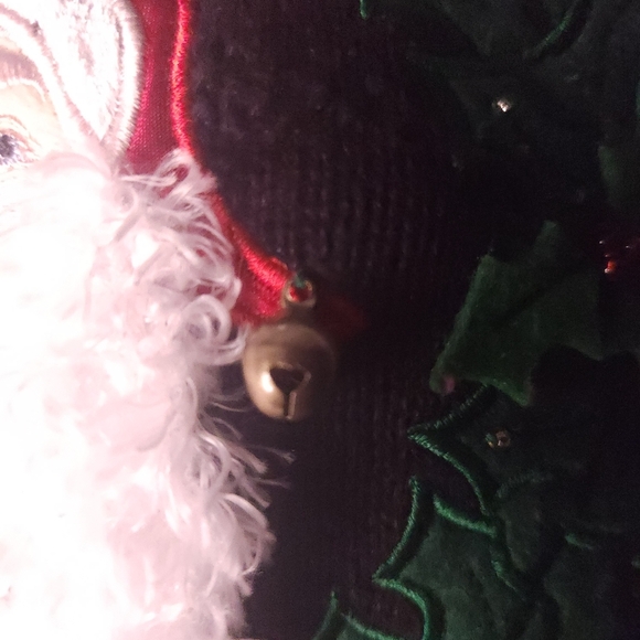 Merry & Bright 3D Fuzzy Bearded Santa Ugly Christmas Holiday Party Sweater XL - Picture 4 of 11